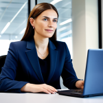Net Bank Advantage**

A professional woman in a modest blazer and dress, sitting at a desk with a laptop displaying a net bank interface, fully clothed, appropriate attire, safe for work, perfect anatomy, natural proportions, modern office setting, bright lighting, professional quality, family-friendly. The scene conveys financial savvy and smart banking choices.

**